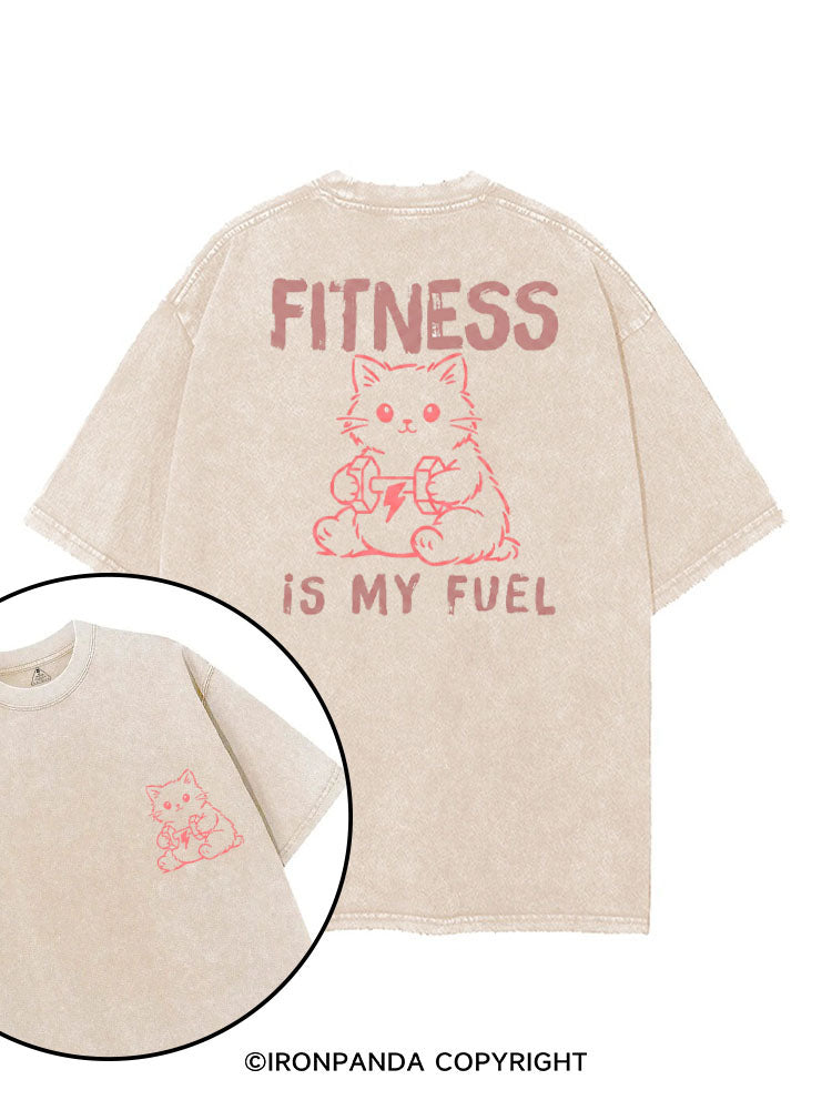 FITNESS IS MY FUEL printed Gym Shirt