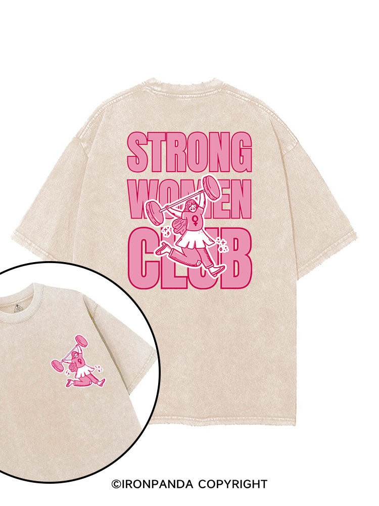STRONG WOMEN CLUB printed Gym Shirt