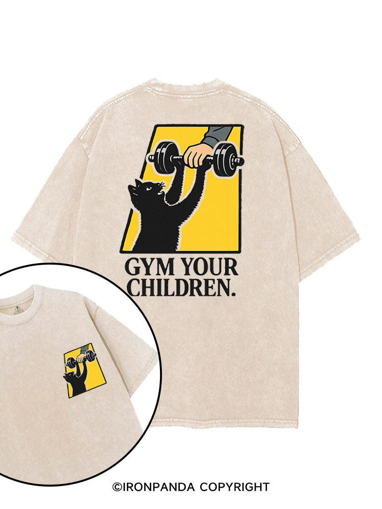 GYM YOUR CHILDREN printed Gym Shirt