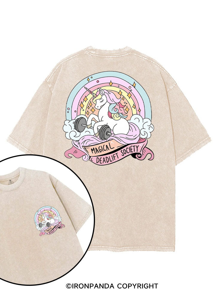 MAGICAL DEADLIFT SOCIETY printed Gym Shirt