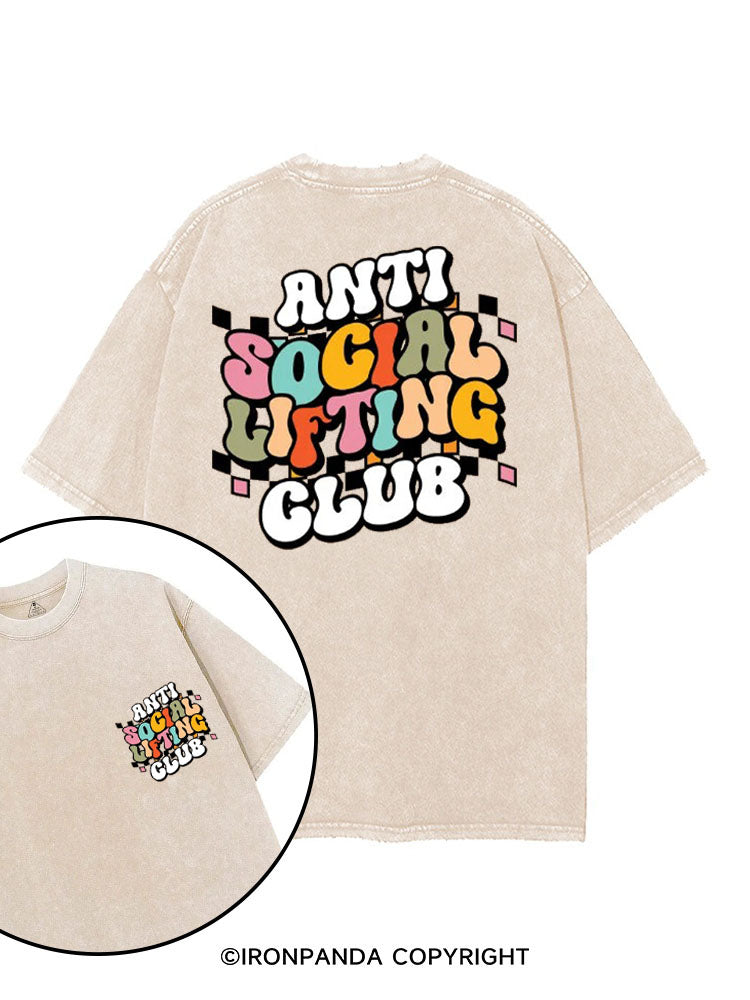 ANTI SOCIAL LIFTING CLUB printed Gym Shirt