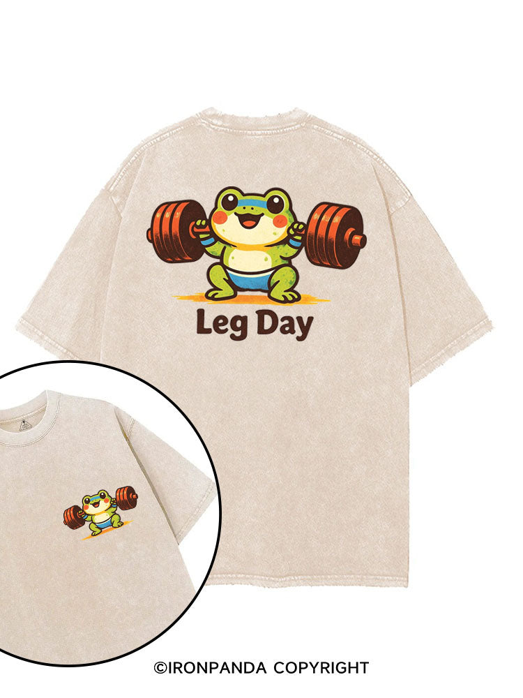 LEG DAY printed Gym Shirt