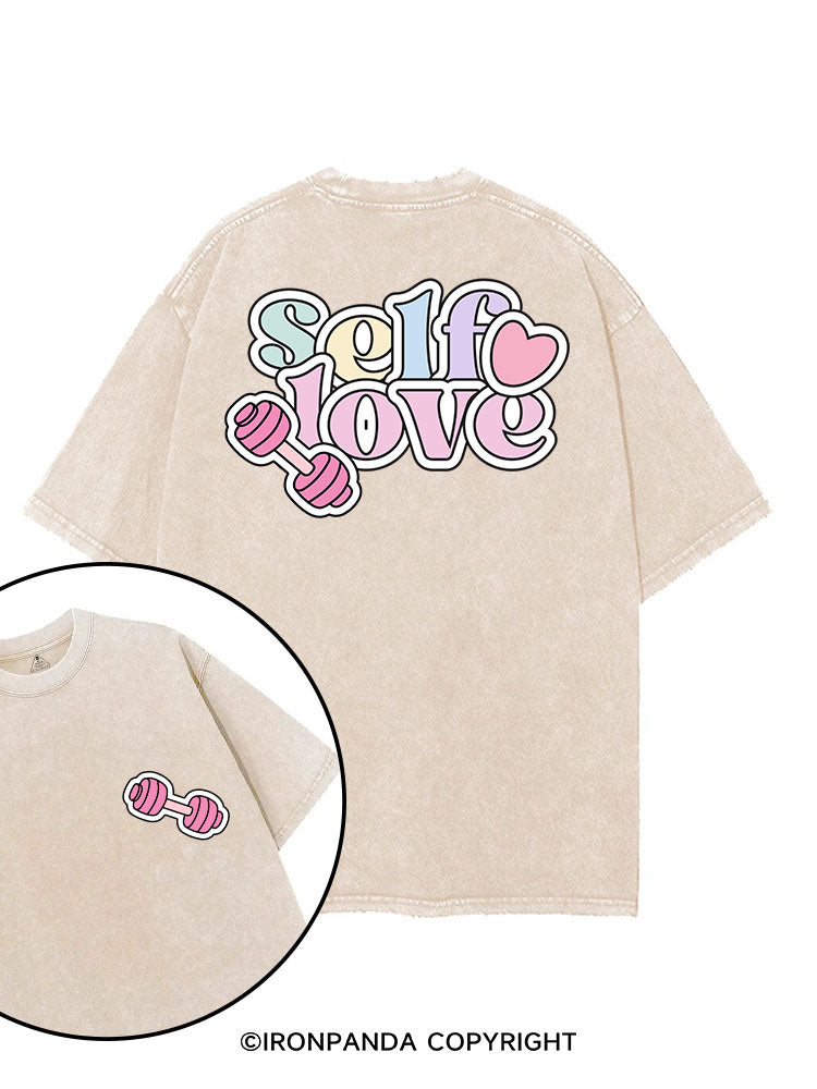 SELF LOVE GYM printed Gym Shirt
