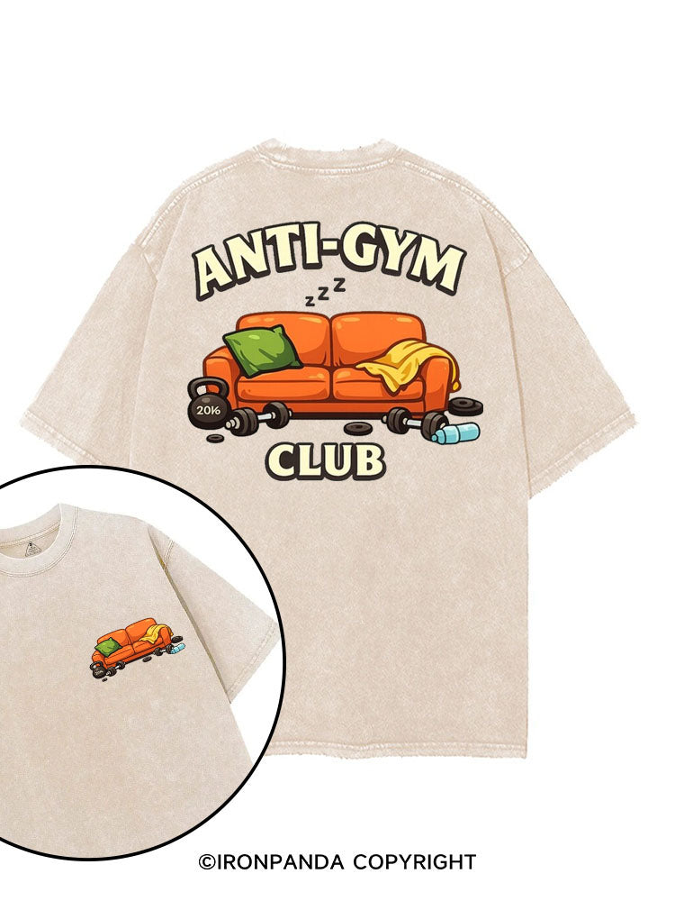 ANTI-GYM CLUB printed Gym Shirt