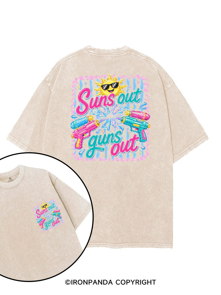 SUNS OUT GUNS OUT printed Gym Shirt