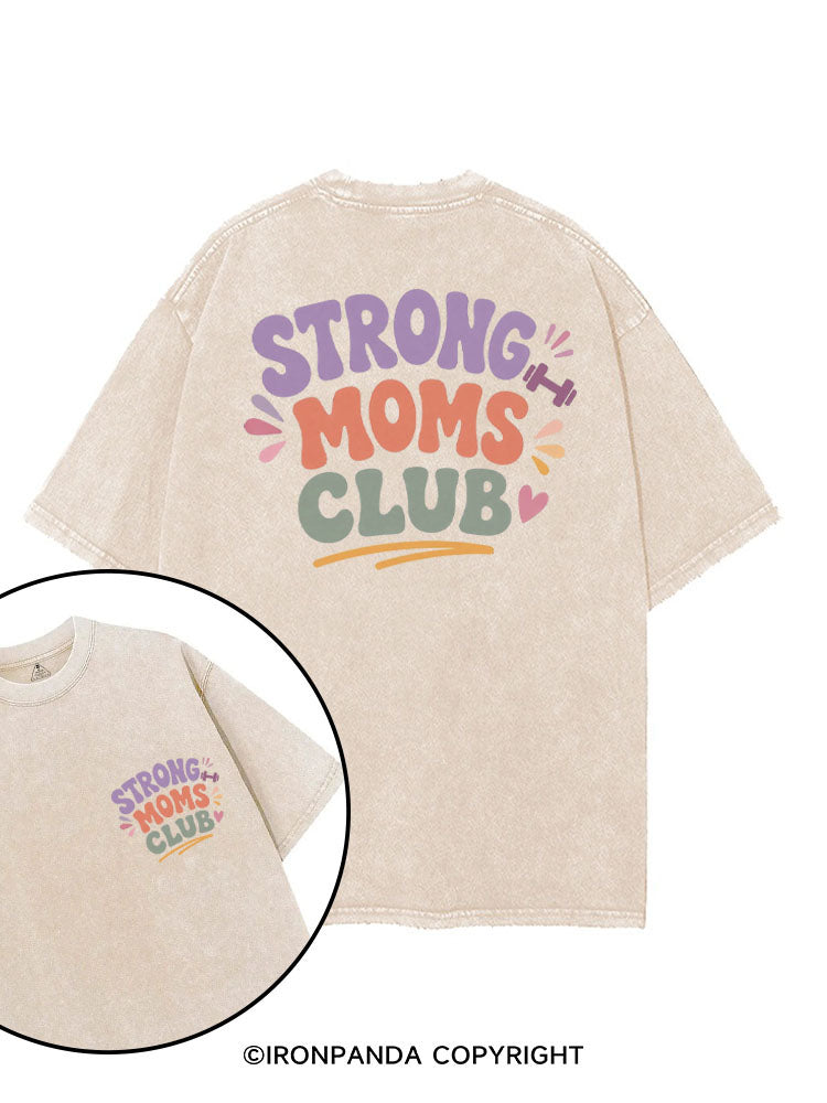 STRONG MOMS CLUB GYM MOMS printed Gym Shirt
