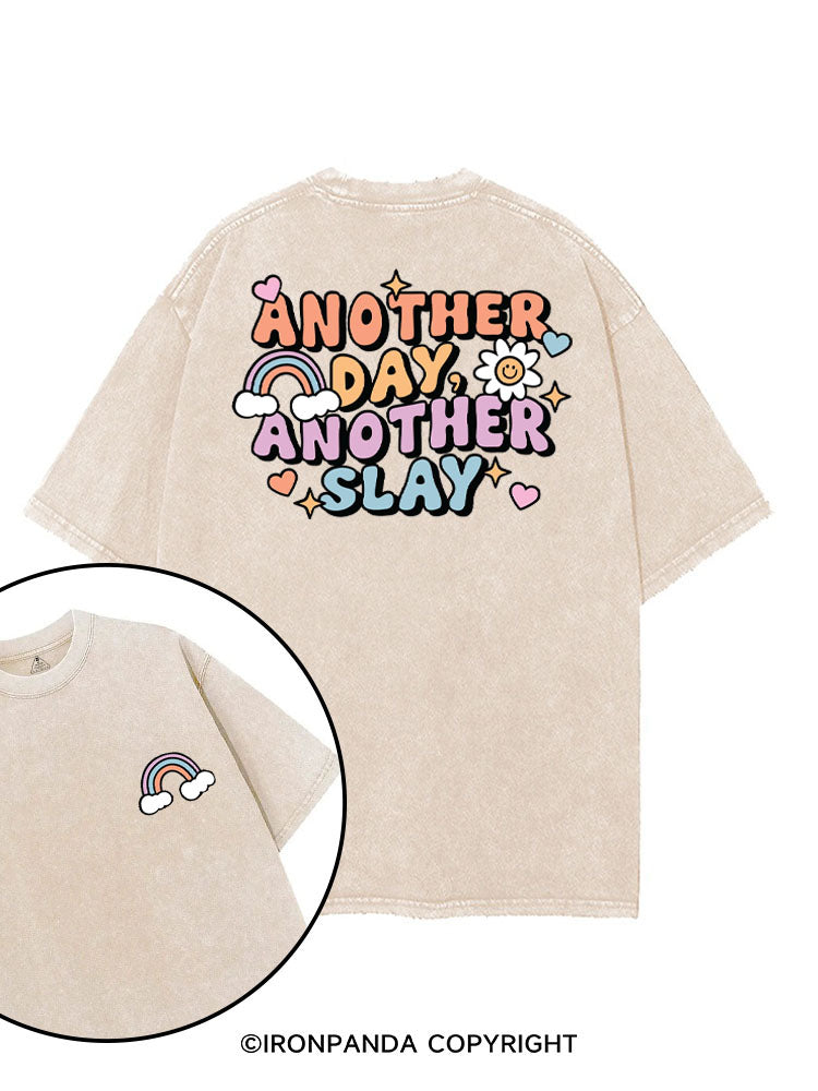 ANOTHER DAY, ANOTHER SLAY printed Gym Shirt