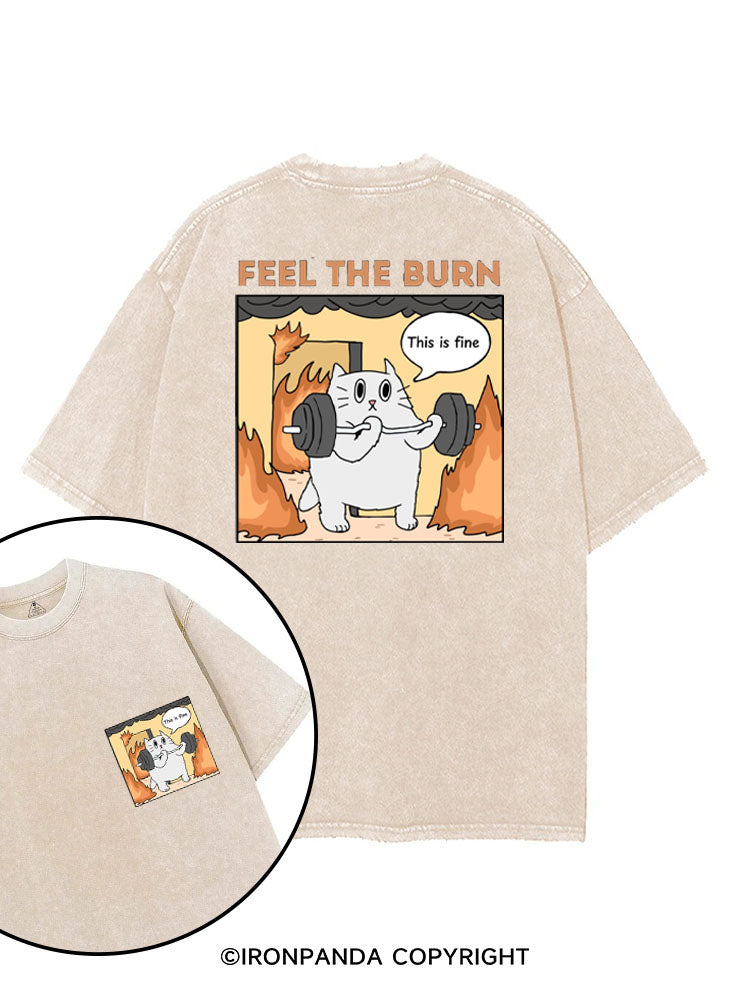 FEEL THE BURN printed Gym Shirt