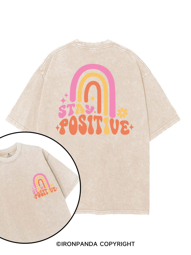 STAY POSITIVE FUNNY GYM printed Gym Shirt