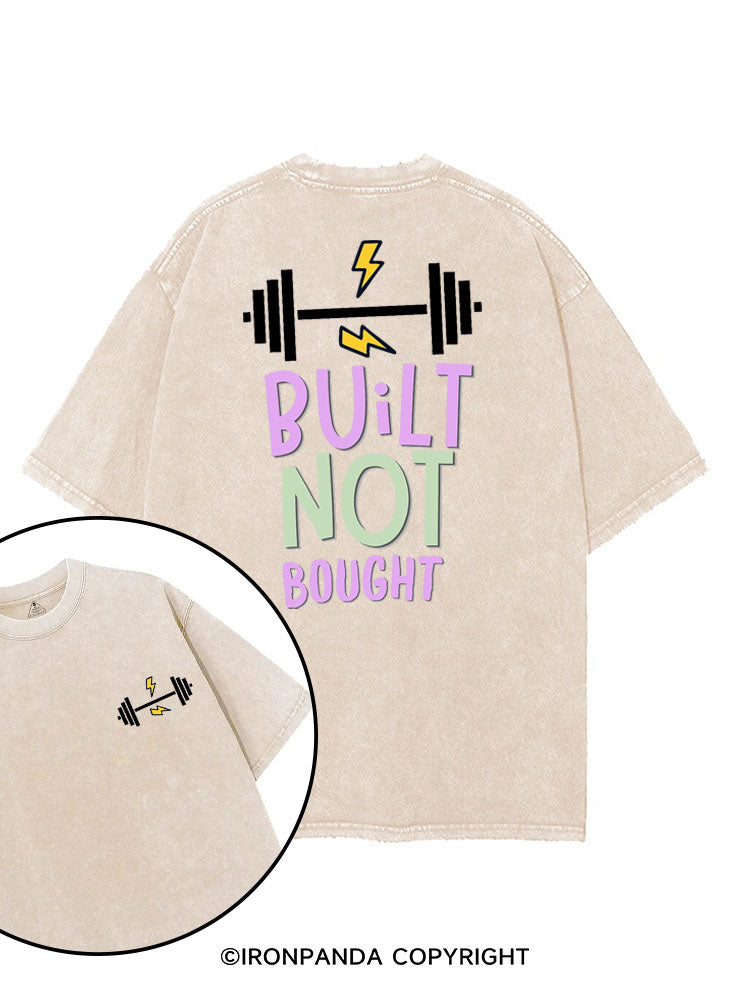 BUILT NOT BOUGHT printed Gym Shirt