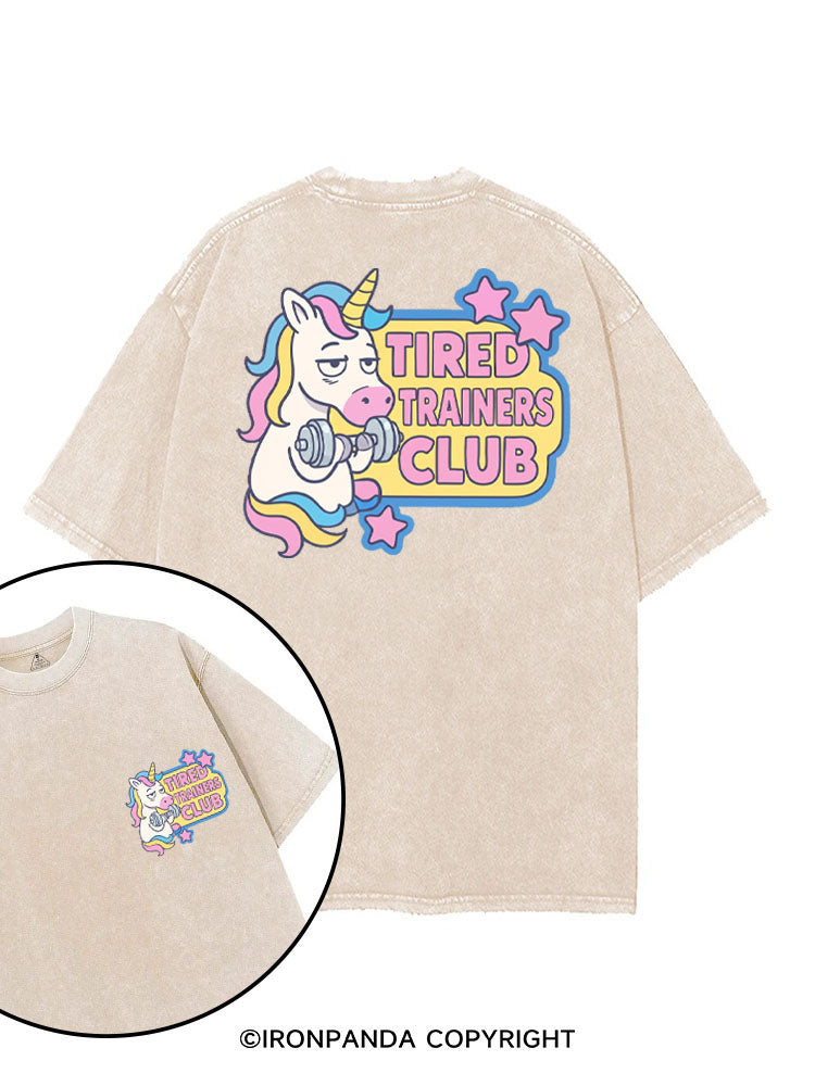 TIRED TRAINERS CLUB printed Gym Shirt