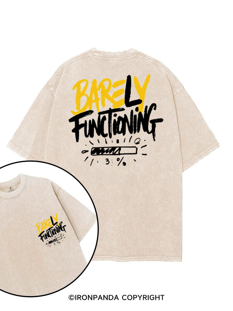BARELY FUNCTIONING printed Gym Shirt