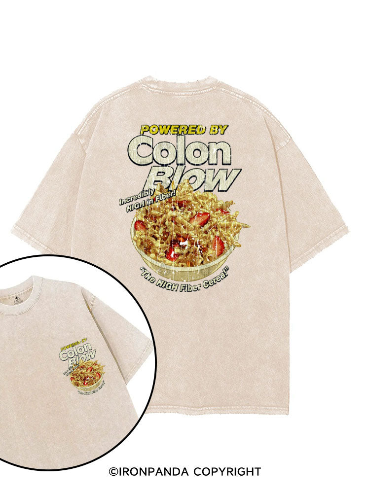 POWERED BY COLON BLOW printed Gym Shirt
