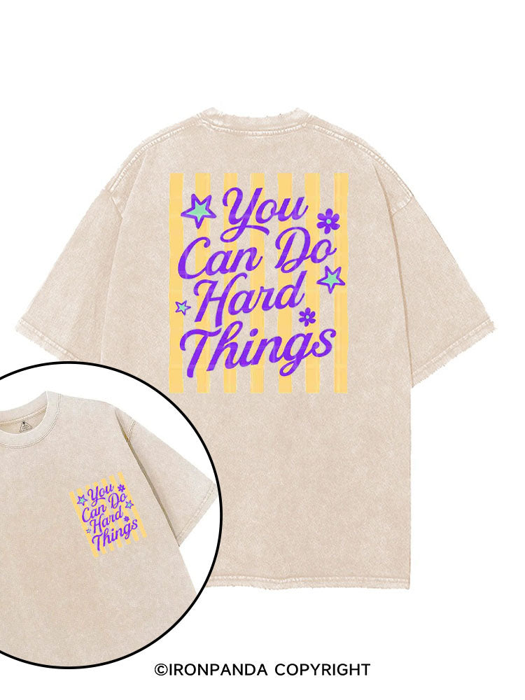 YOU CAN DO HARD THINGS printed Gym Shirt