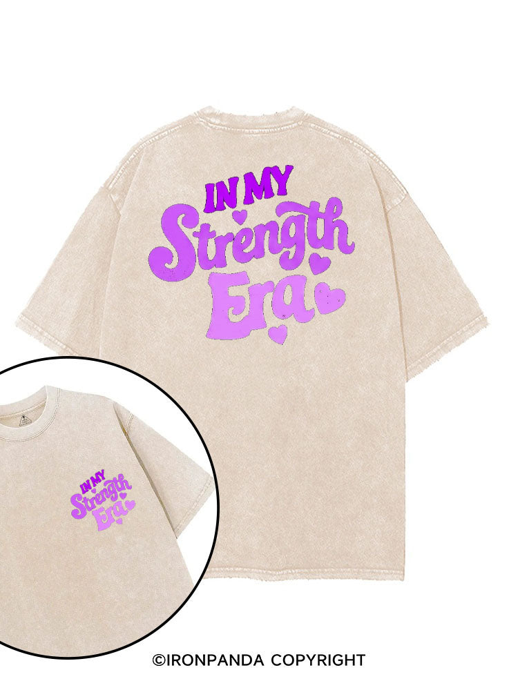 IN MY STRENGTH ERA printed Gym Shirt