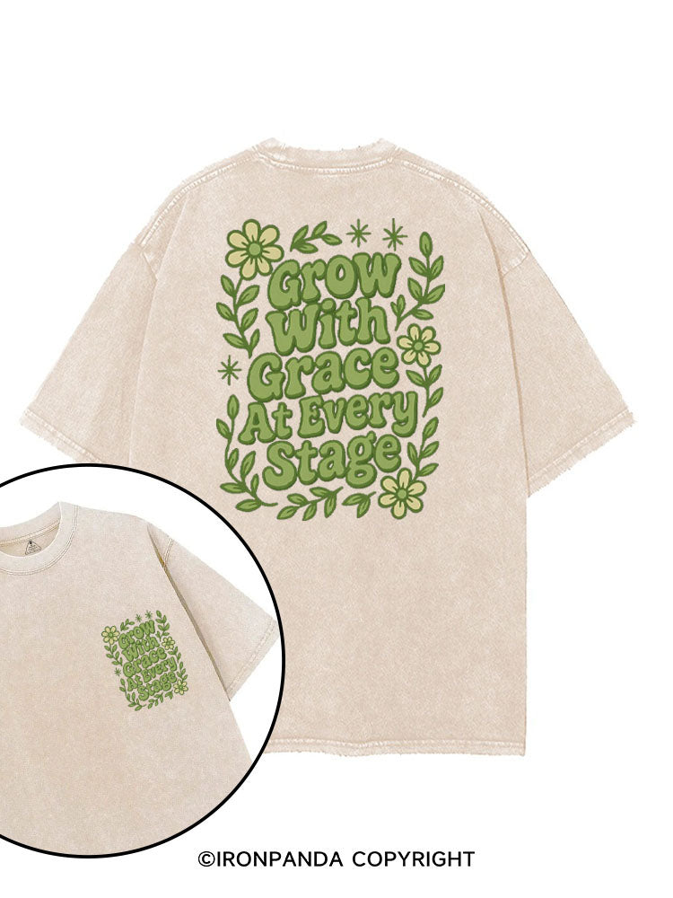 GROW WITH GRACE AT EVERY STAGE printed Gym Shirt