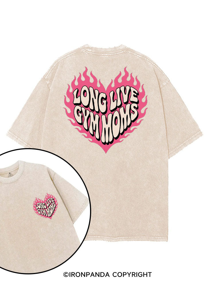 LONG LIVE GYM MOMS printed Gym Shirt