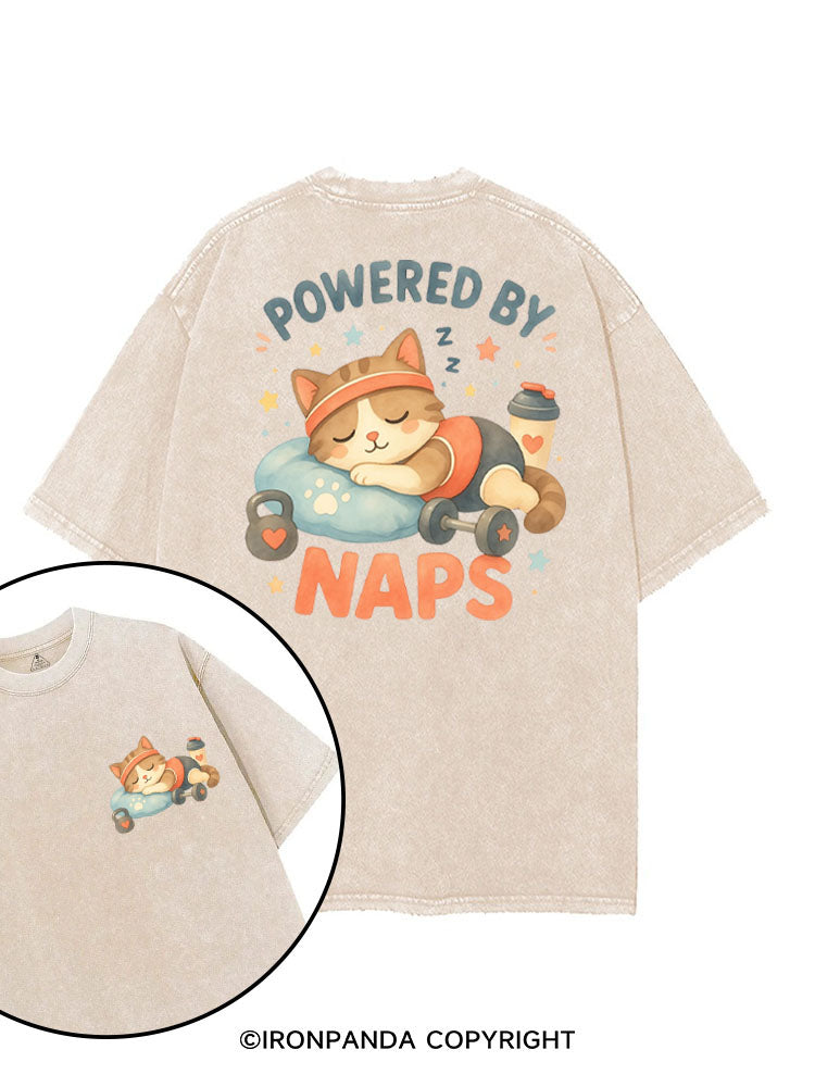 POWERED BY NAPS printed Gym Shirt