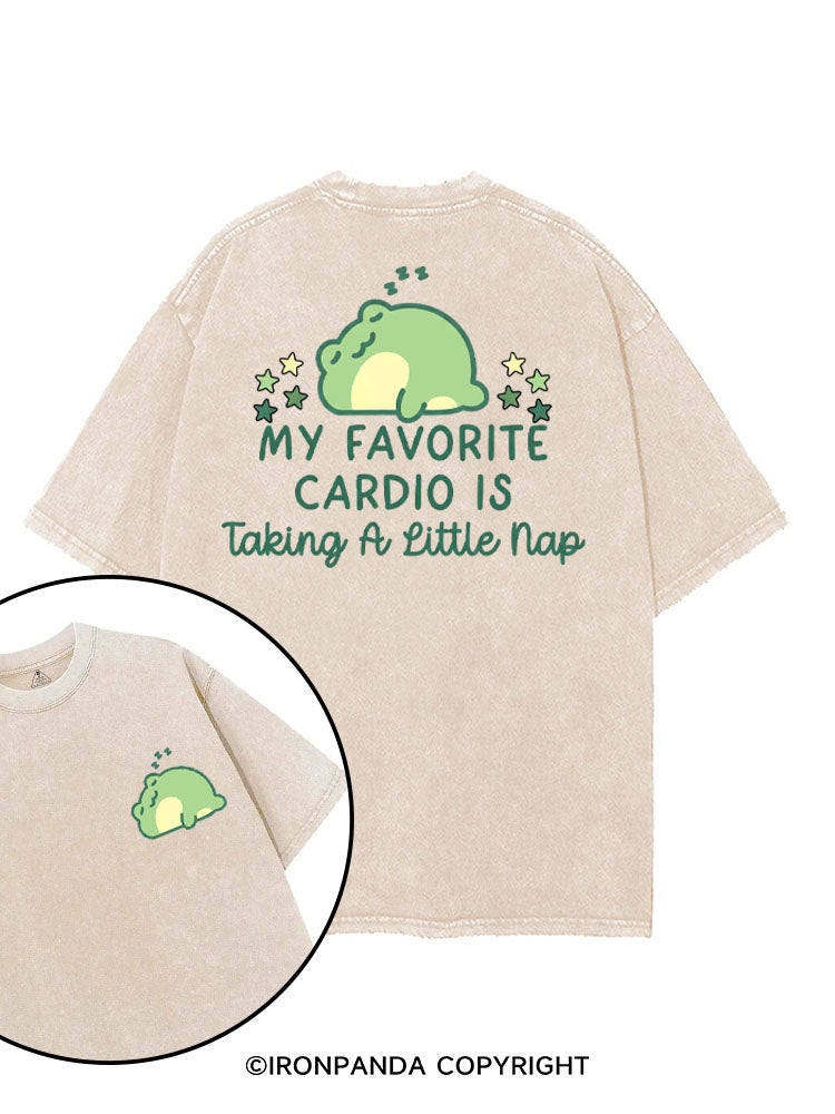 MY FAVORITE CARDIO IS TAKING A LITTLE NAP printed Gym Shirt