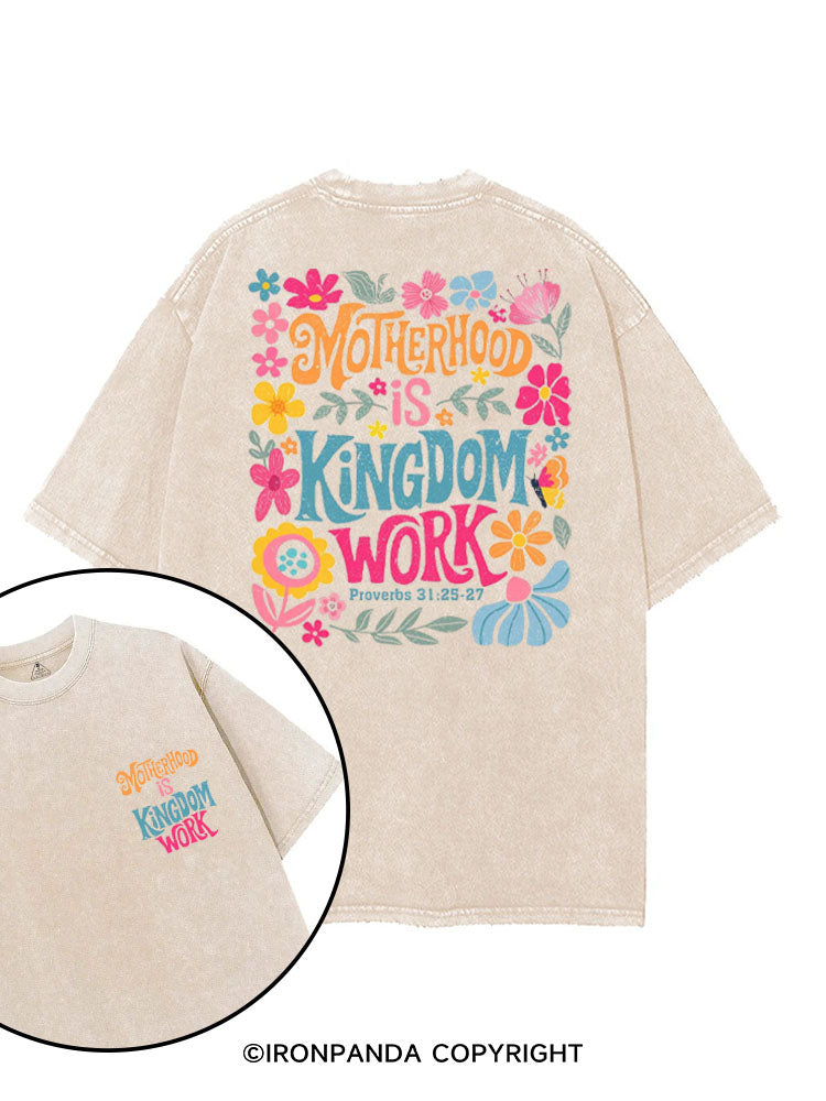 MOTHERHOOD IS KINGDOM WORK printed Gym Shirt