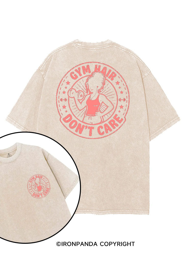 GYM HAIR DON'T CARE STRONG LIFE printed Gym Shirt