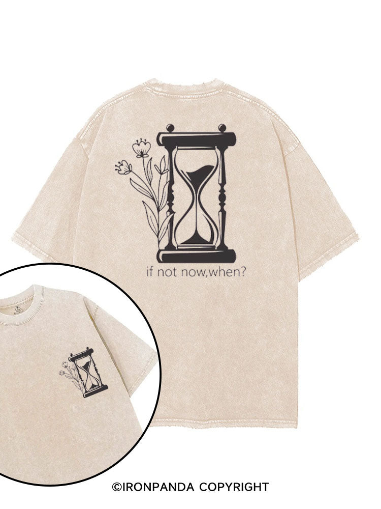 IF NOT NOW, WHEN? printed Gym Shirt