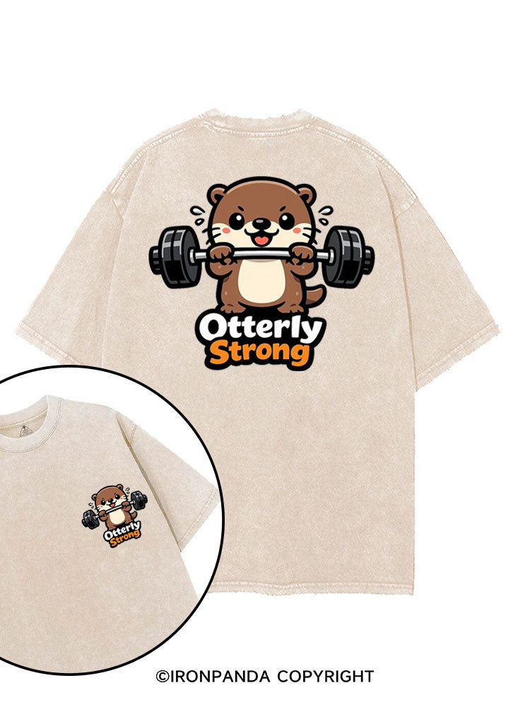 OTTERLY STRONG printed Gym Shirt