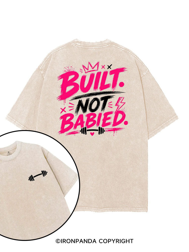 BUILT NOT BABIED printed Gym Shirt