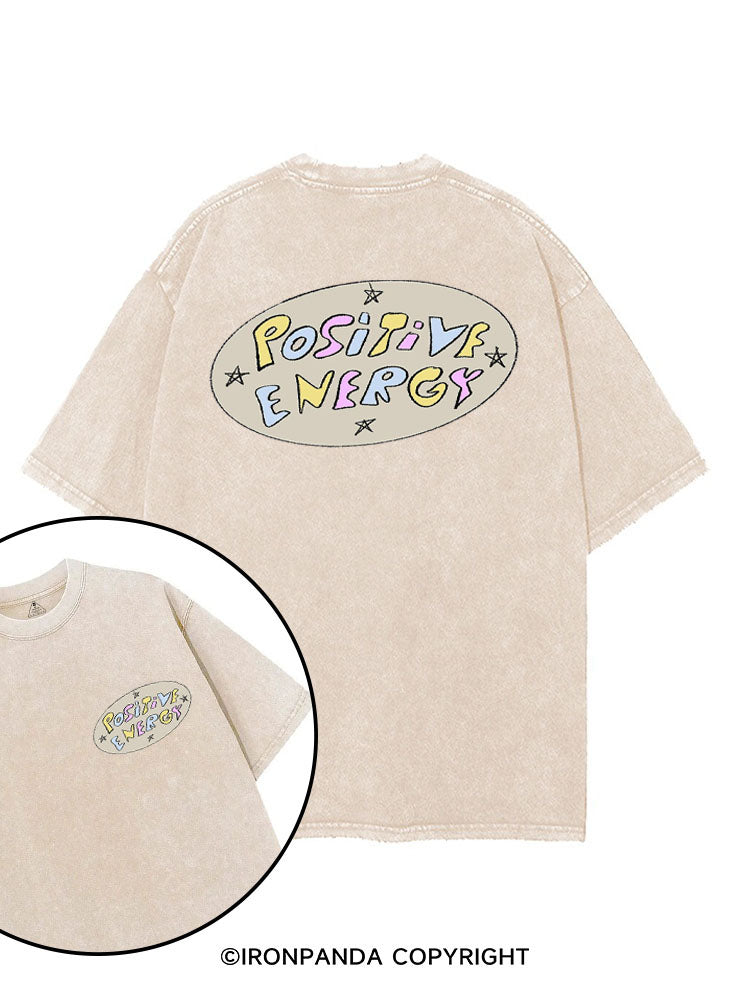 POSITIVE ENERGY printed Gym Shirt