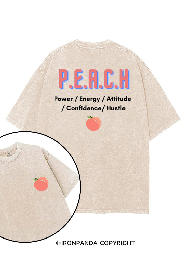 P.E.A.C.H printed Gym Shirt