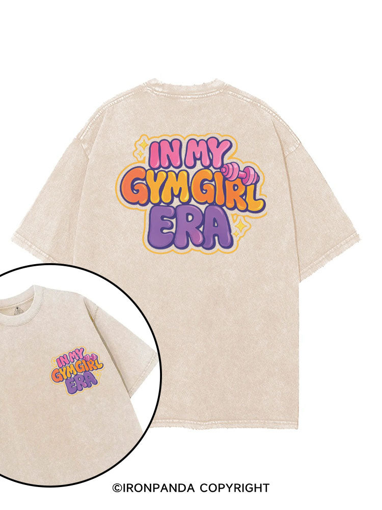 IN MY GYM GIRL ERA printed Gym Shirt