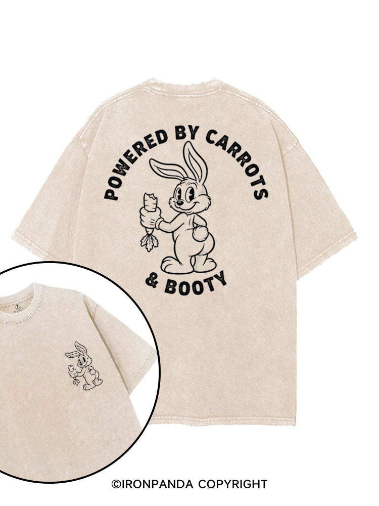 POWERED BY CARROTS & BOOTY printed Gym Shirt