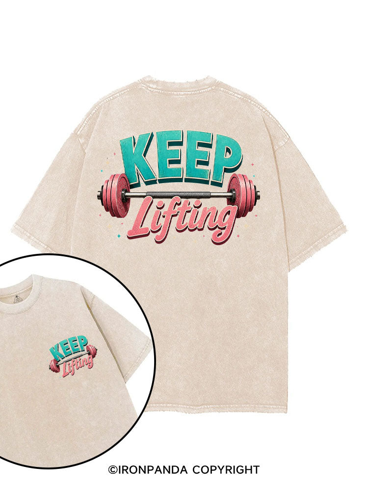 KEEP LIFTING printed Gym Shirt