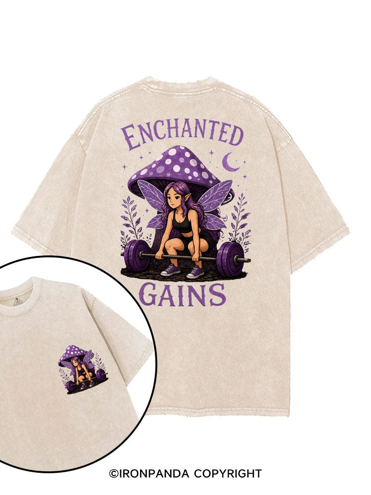 ENCHANTED GAINS ELF printed Gym Shirt
