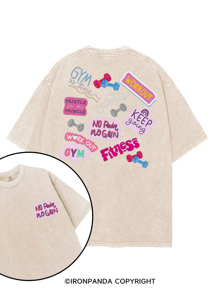 Colorful Fitness printed Gym Shirt