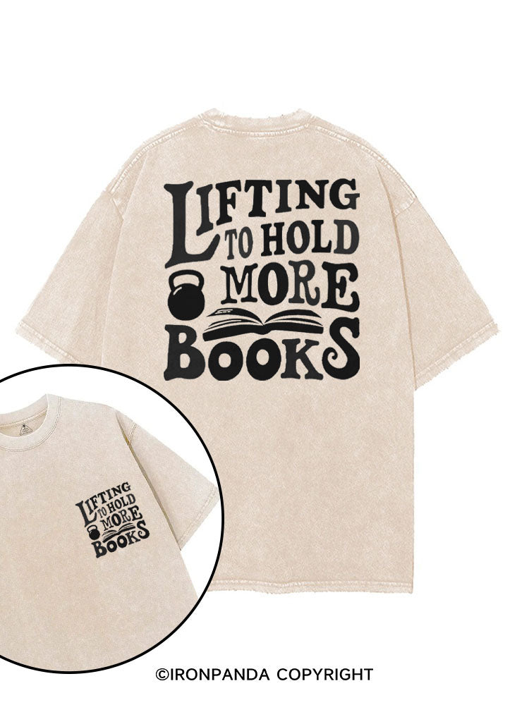 LIFTING TO HOLD MORE BOOKS printed Gym Shirt