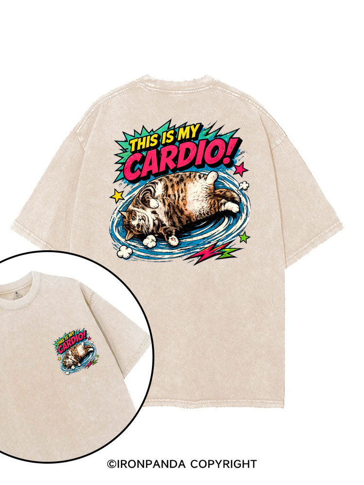 THIS IS MY CARDIO! printed Gym Shirt