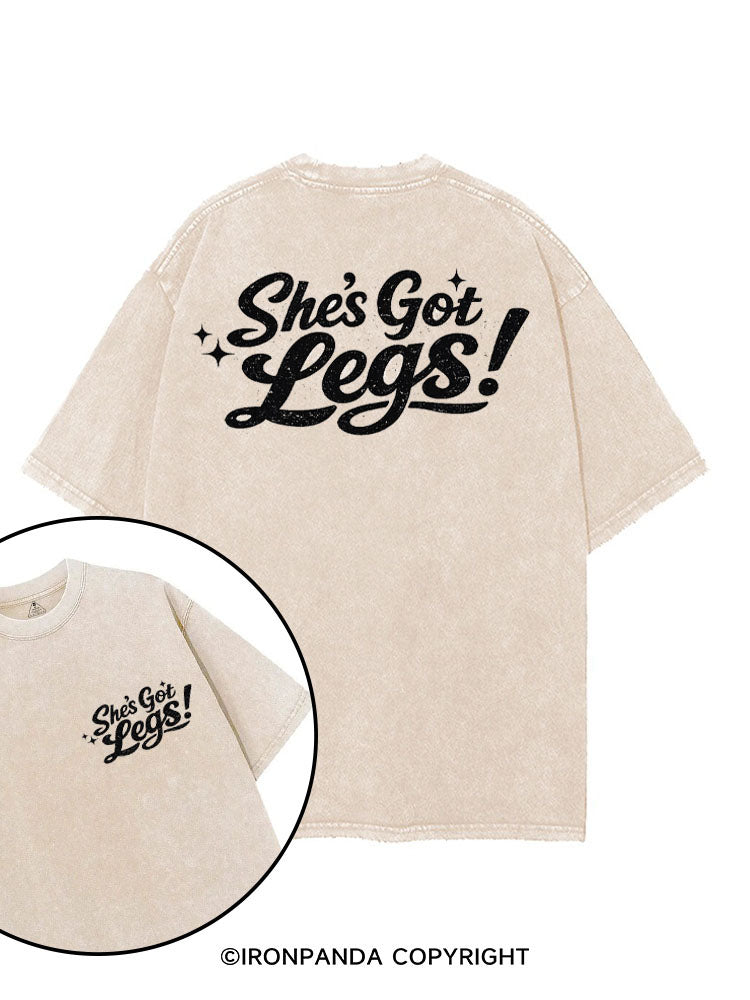 SHE'S GOT LEGS! printed Gym Shirt