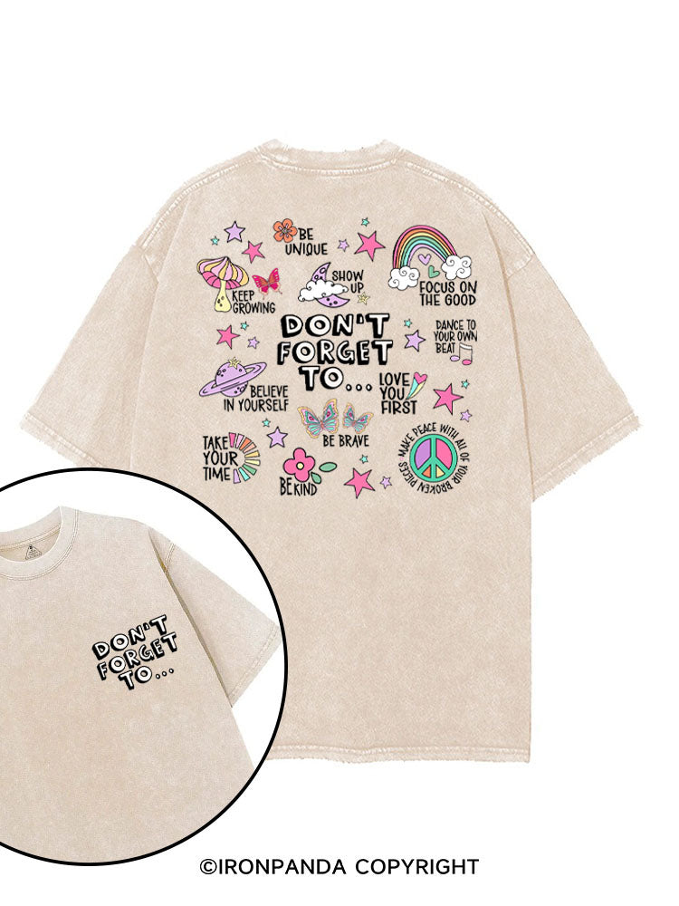 DON'T FORGET TO... printed Gym Shirt