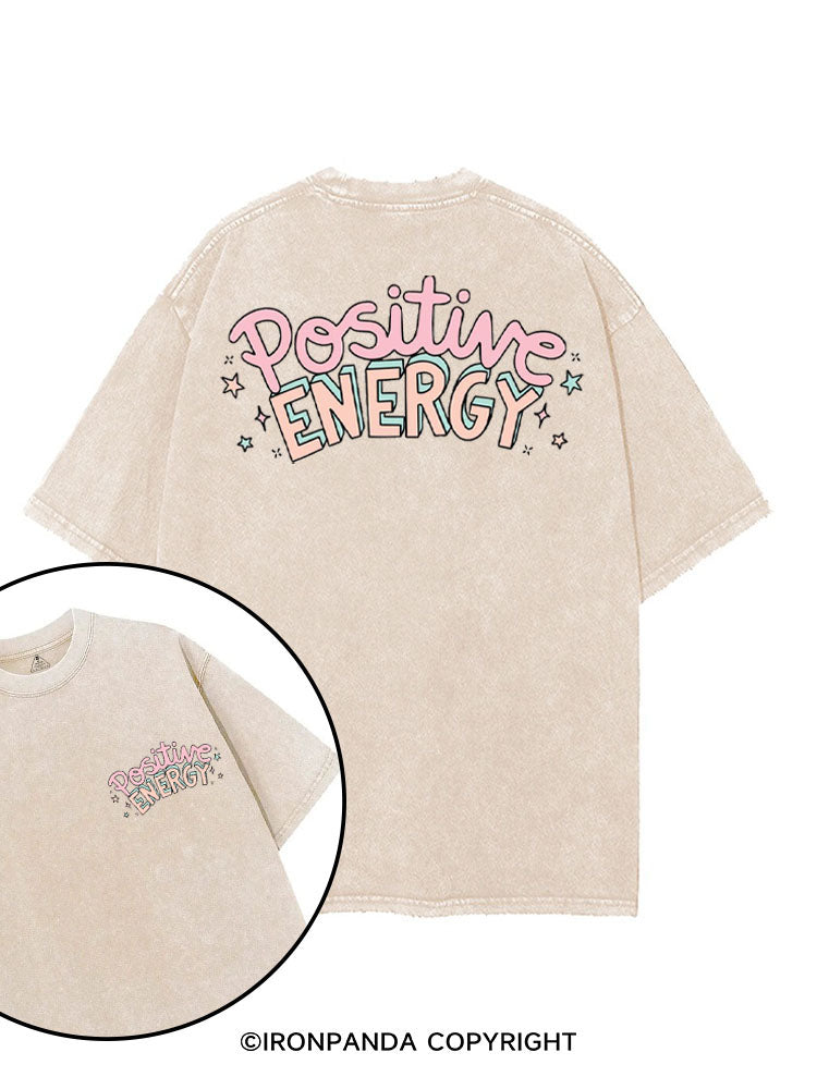 POSITIVE ENERGY printed Gym Shirt