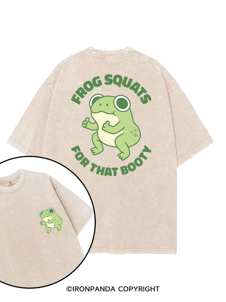 FROG SQUATS FOR THAT BOOTY printed Gym Shirt