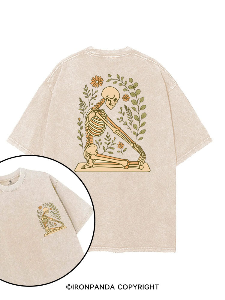 BLOSSOM BONES printed Gym Shirt