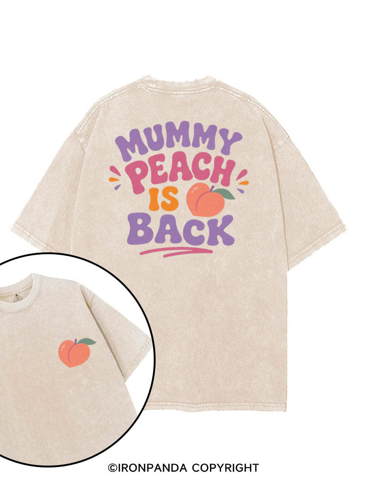 MUMMY PEACH IS BACK printed Gym Shirt