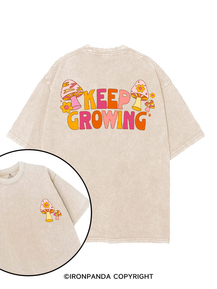 KEEP GROWING printed Gym Shirt