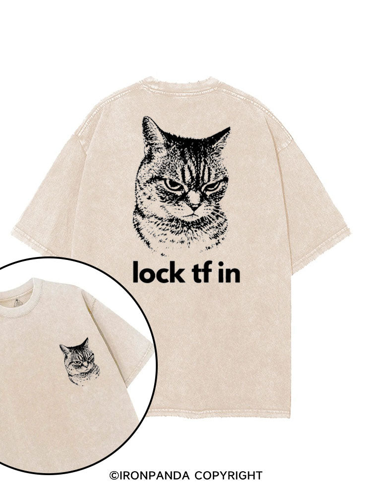 LOCK TF IN printed Gym Shirt