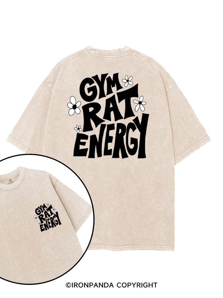 GYM RAT ENERGY printed Gym Shirt