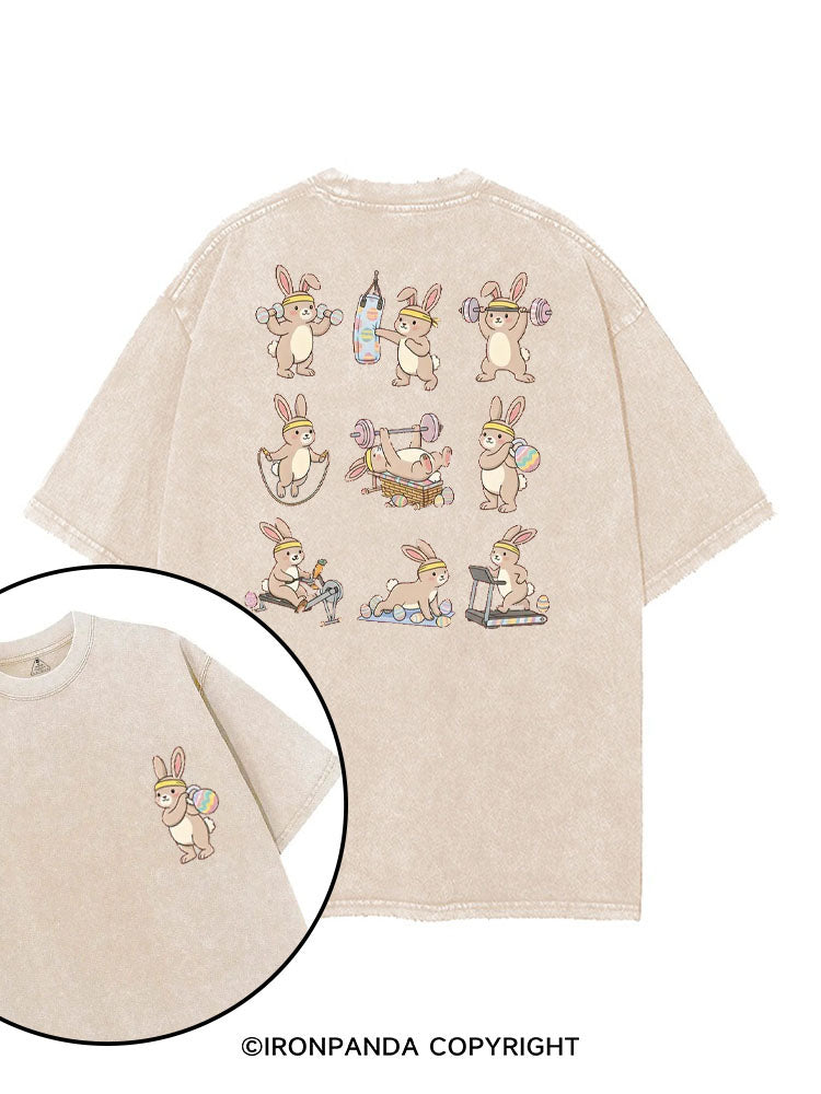 GYM BUNNY EASTER printed Gym Shirt