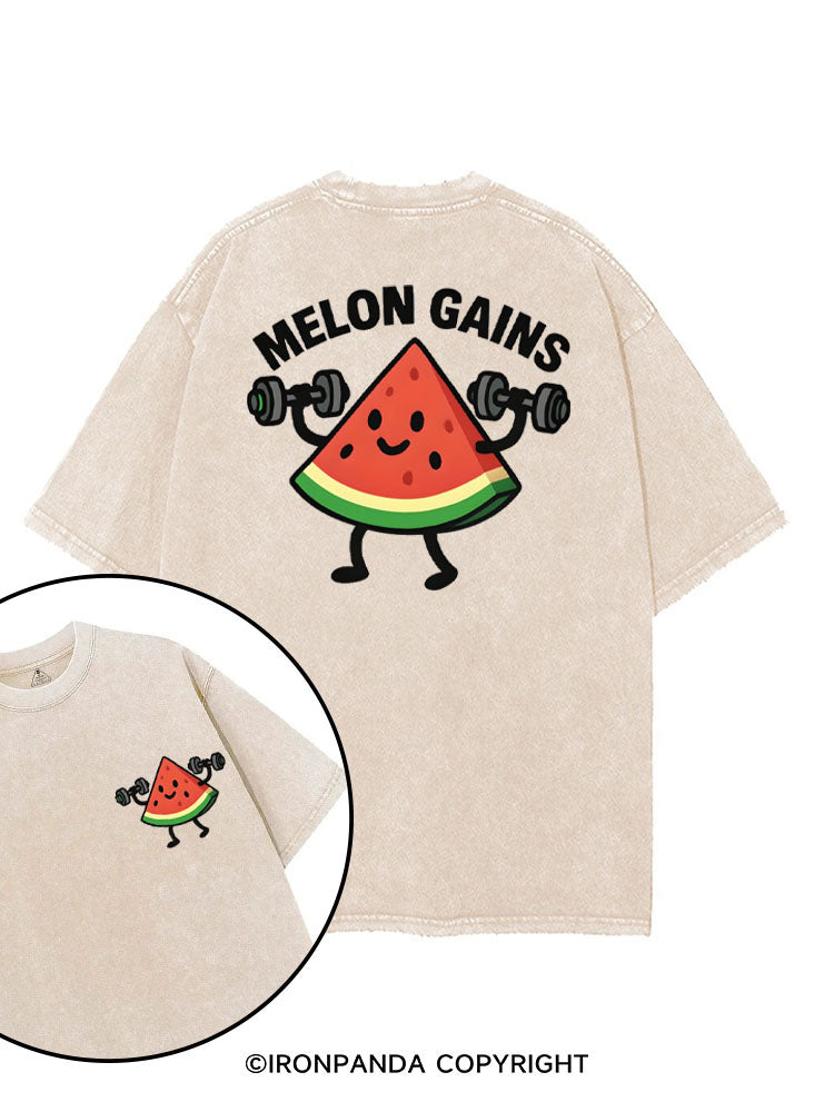 MELON GAINS printed Gym Shirt