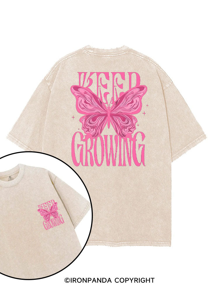 KEEP GROWING printed Gym Shirt