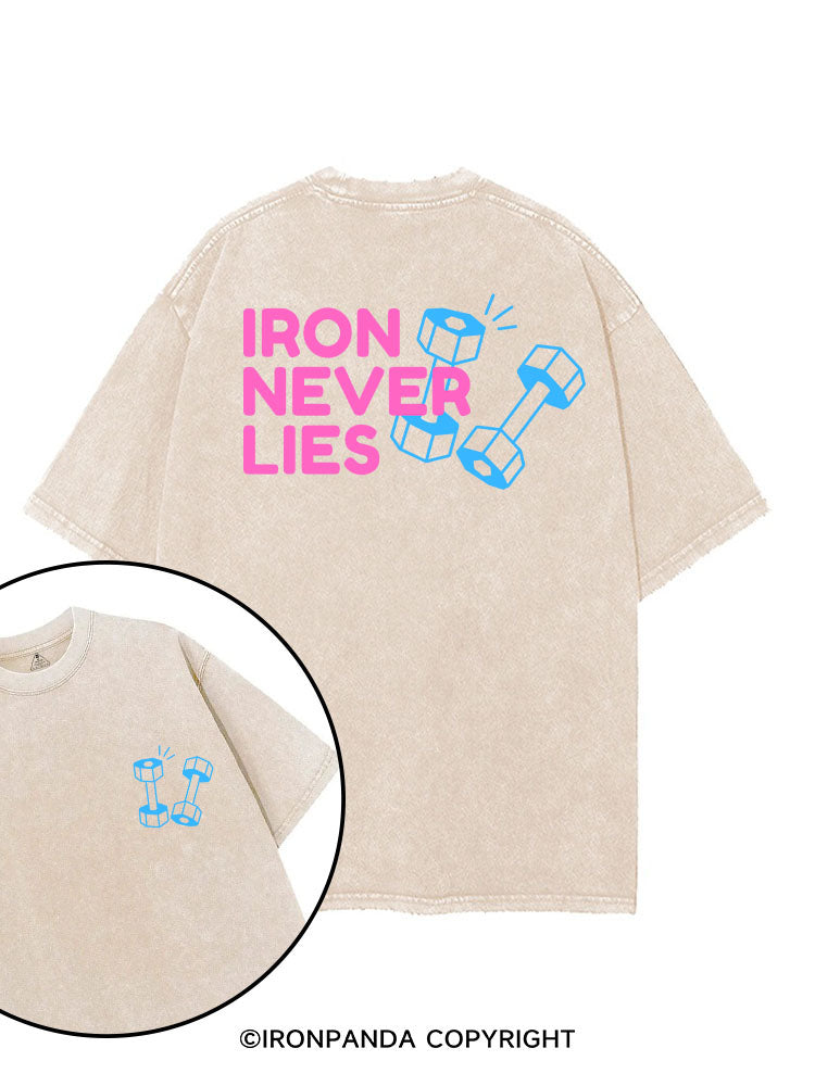 IRON NEVER LIES printed Gym Shirt